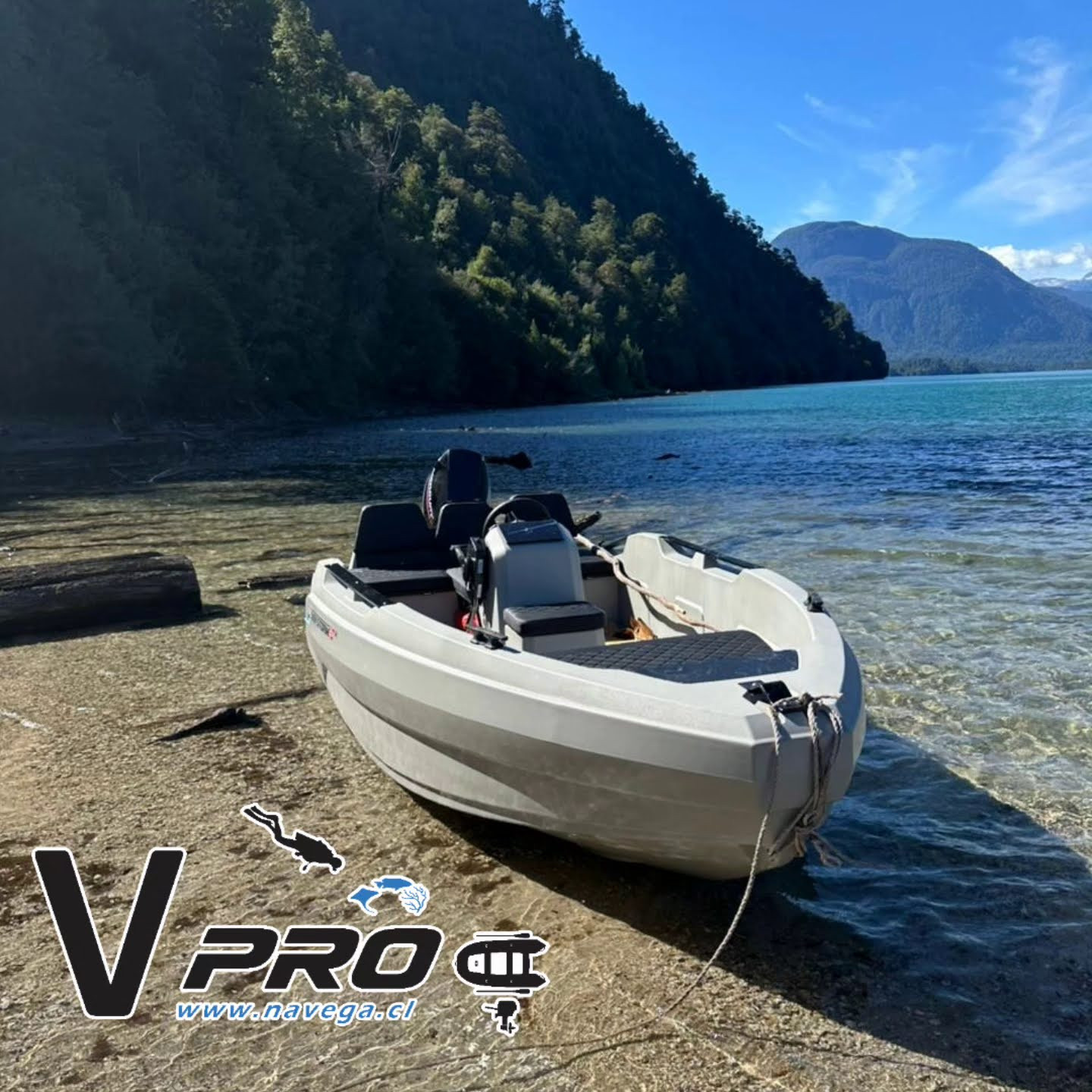 SeaStorm 14" 4.27m eslora Gris Oscuro con carro náutico