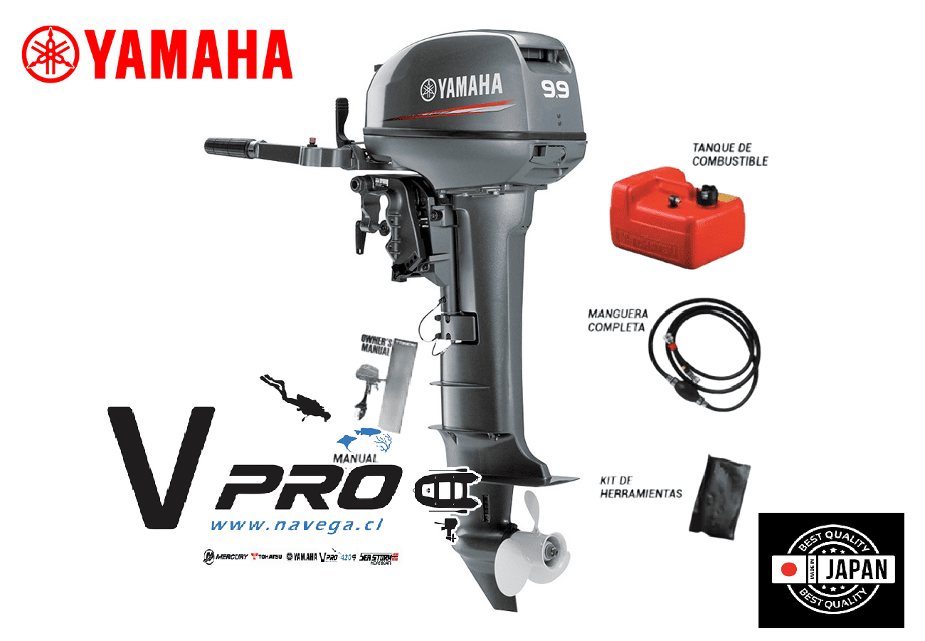 Fuera de borda Yamaha 9.9HP Pata Corta 9.9FMHS