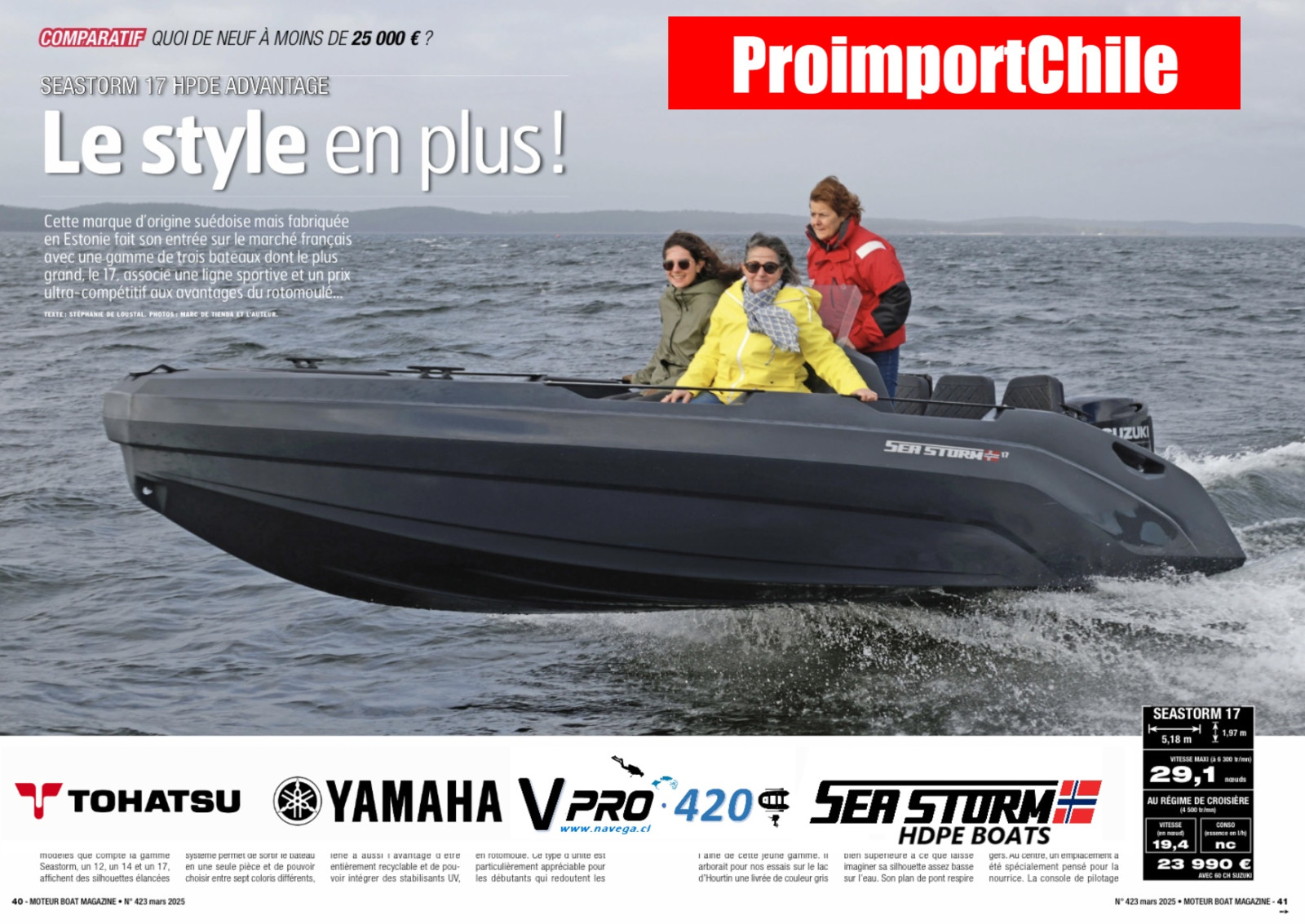 Lancha HDPE Seastorm 17" - 5,18 metros de eslora